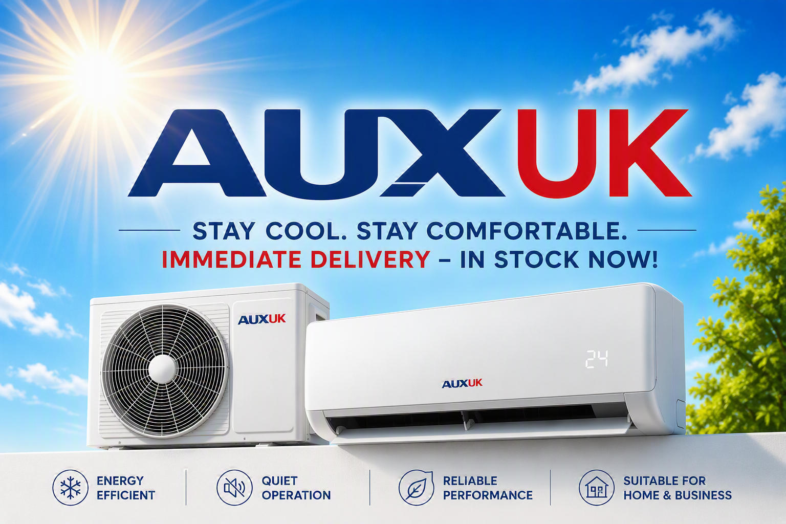 air con available now Stay Cool This Summer – AUX Air Conditioning Units Available for Immediate Delivery from NCT | Clarke Talbot Renewables